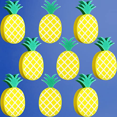 18 Pcs Hot Tub Sponge Oil Absorbing Sponges - Cute Pineapple Shaped Spa Pool Cleaning Accessories for Cosmetic, Jacuzzi, and Bathtub Maintenance - Reusable & Eco-Friendly