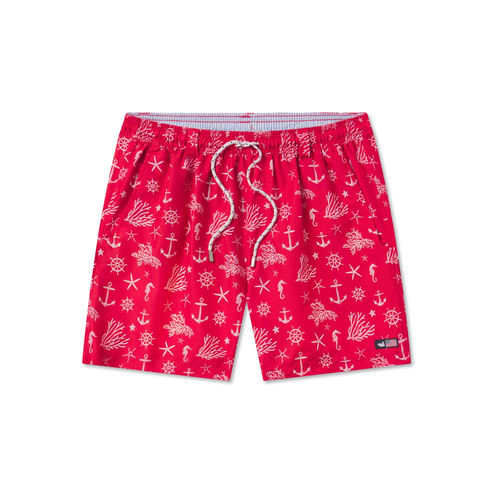 Men's Quick-Dry Swim Trunks with Anchor Print - Comfortable Beach Shorts for Swimming, Surfing & Summer Vacations