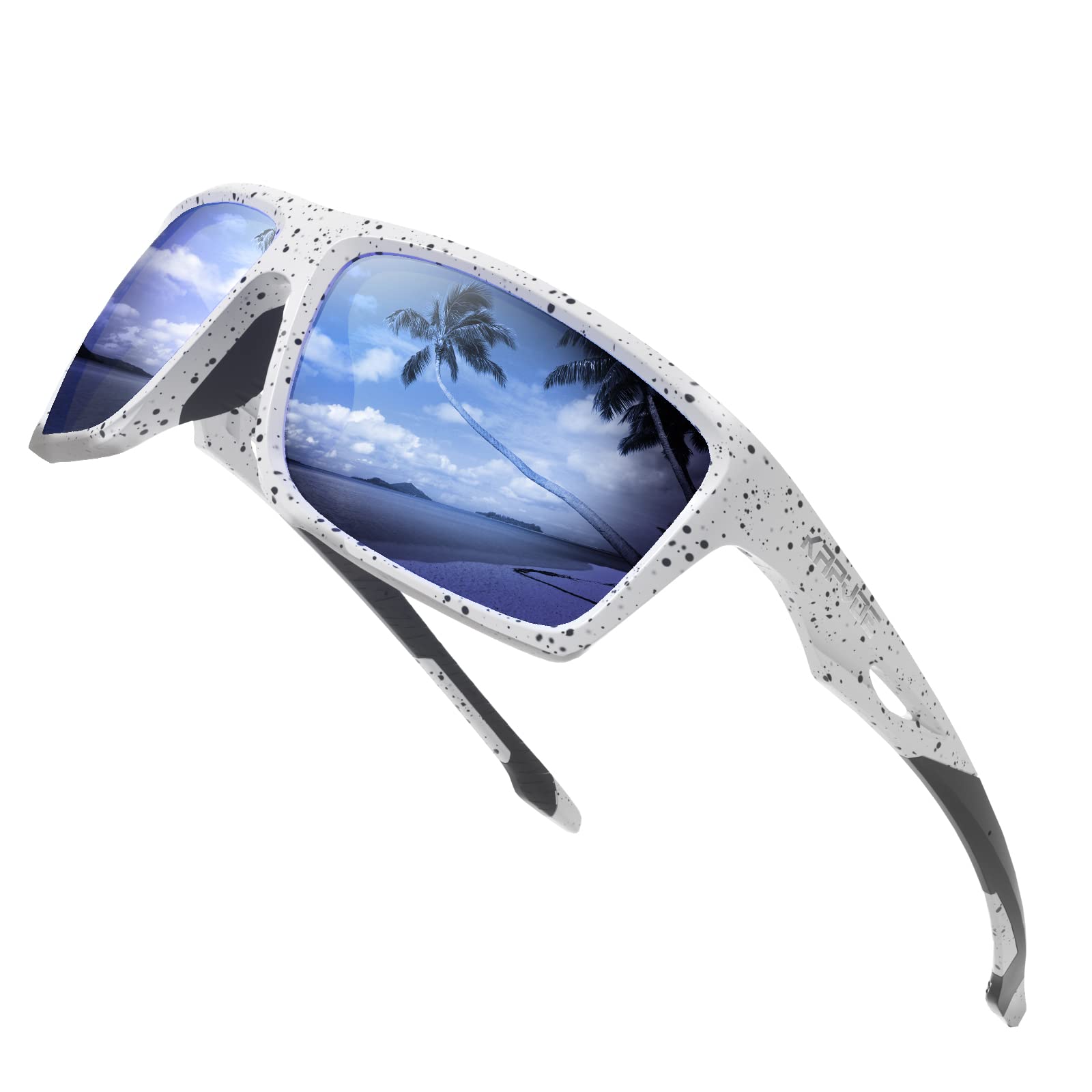 KAPVOE Polarized Sports Sunglasses for Men & Women - UV Protection, Lightweight & Shatterproof for Running, Cycling, Driving, Fishing & Golf | Perfect Outdoor Activewear Accessories