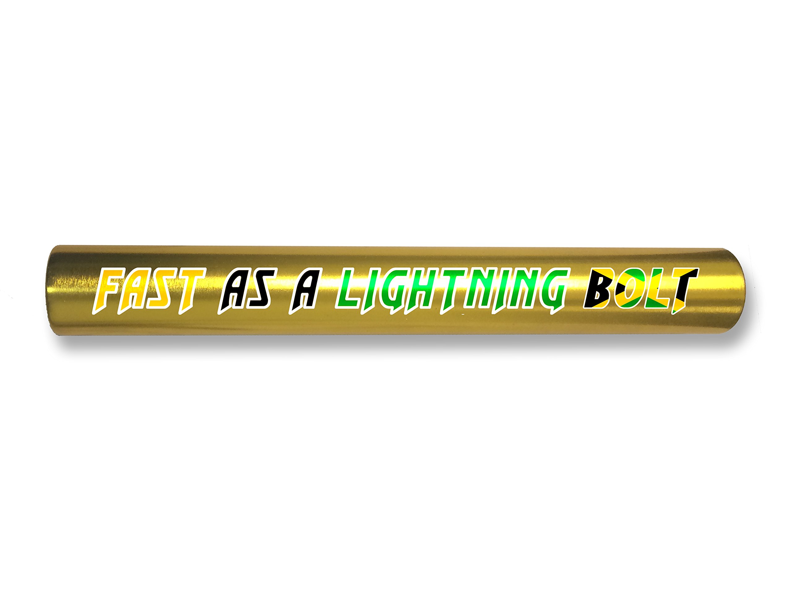Shark Hat - Lightning Bolt Design Funny Cool Parody Aluminum Track & Field Relay Baton for Runners - Yellow - Perfect for Sports Events, Costume Parties & Gifts