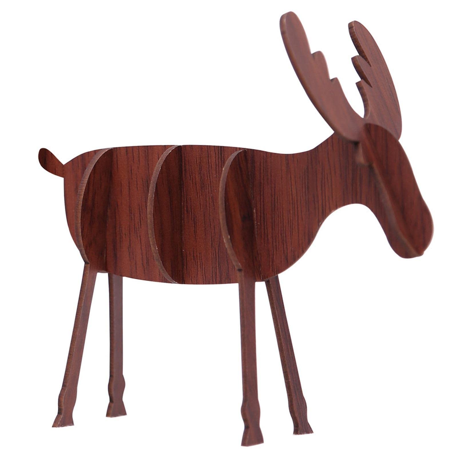 Handmade Wooden Christmas Elk Decorations - DIY Reindeer Tabletop Decor for Holiday Tree, Festive Home & Gift Giving | Perfect for Christmas Mantel, Dining Table & Winter Wonderland Displays