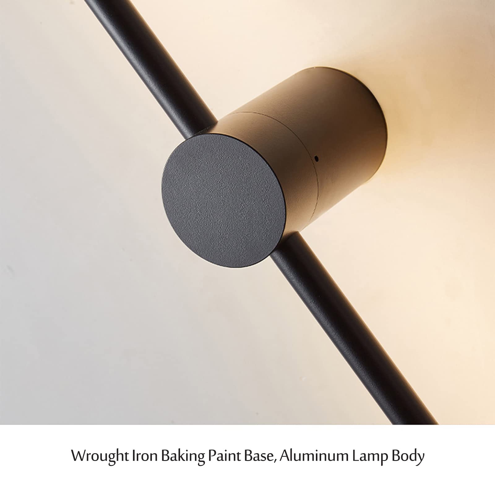 Rotatable Linear LED Wall Sconce - 80cm 12W Modern Black Acrylic Strip Light with Stepless Dimming for Living Room, Bedroom & Accent Wall Lighting | Perfect for Ambient, Task and Decorative Illumination