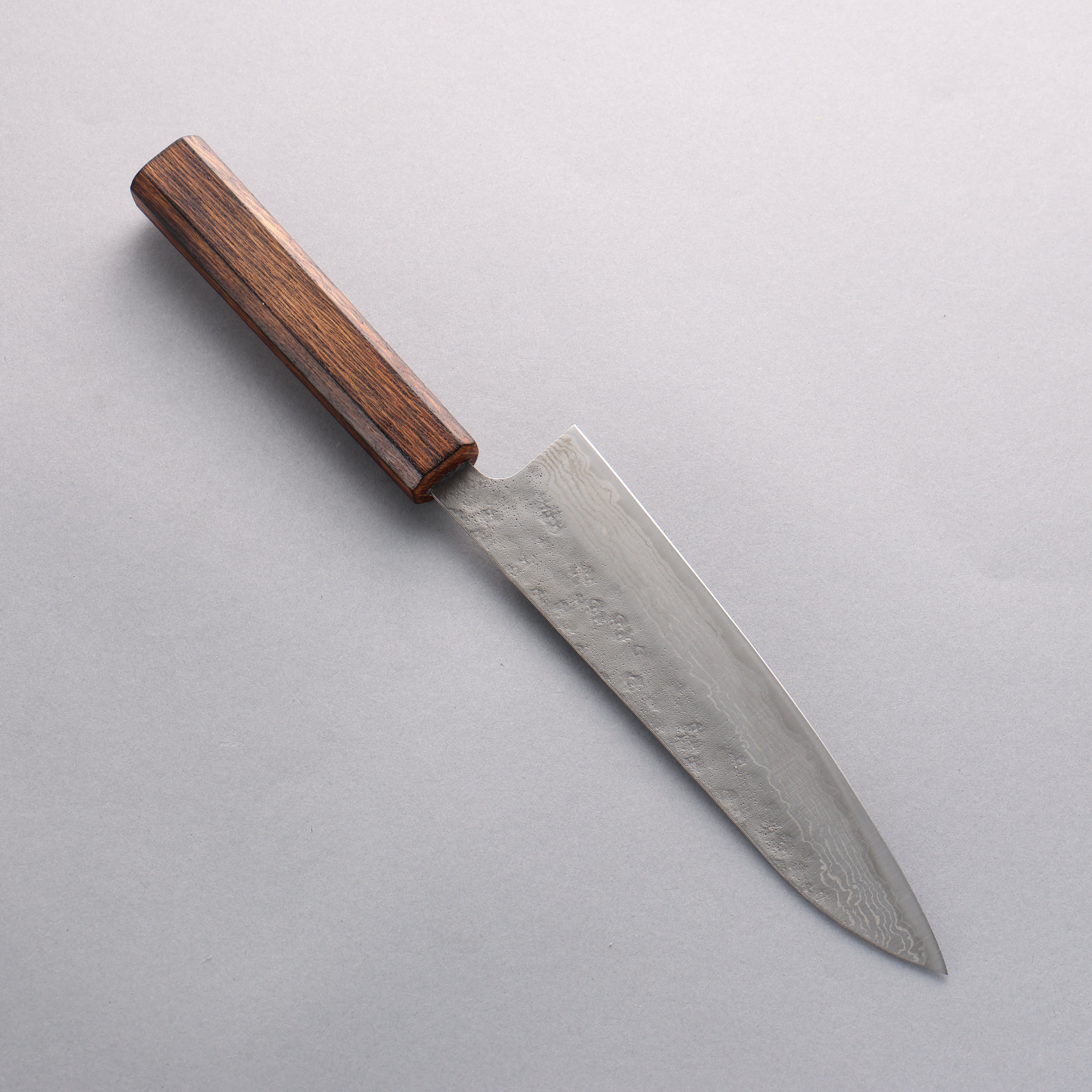 Premium Seisuke 440C Stainless Steel Hammered Damascus Gyuto Chef Knife - 180mm Oak Wood Handle - Japanese Kitchen Knife for Professional Chefs & Home Cooking