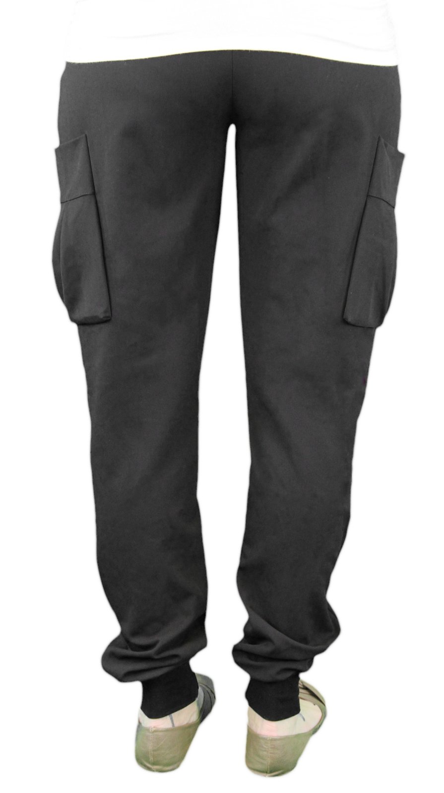 Stylish Maternity Pants for Women - Black Full-Panel Casual Pregnancy Pants Size S - Perfect for Work, Travel & Everyday Comfort