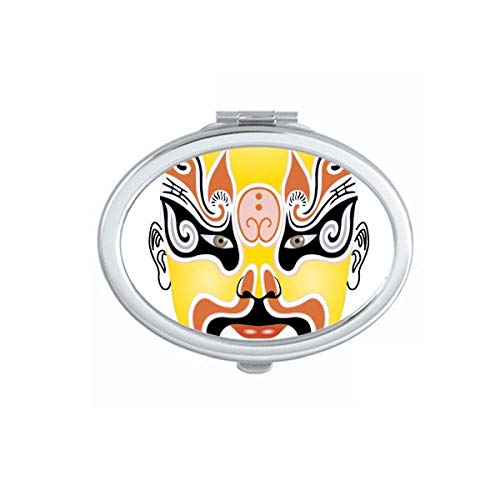 DIYthinker Peking Opera Inspired Colorful Handheld Mirror - Portable Folding Double-Sided Makeup Mirror for Travel & Home Vanity | Traditional Chinese Opera Design