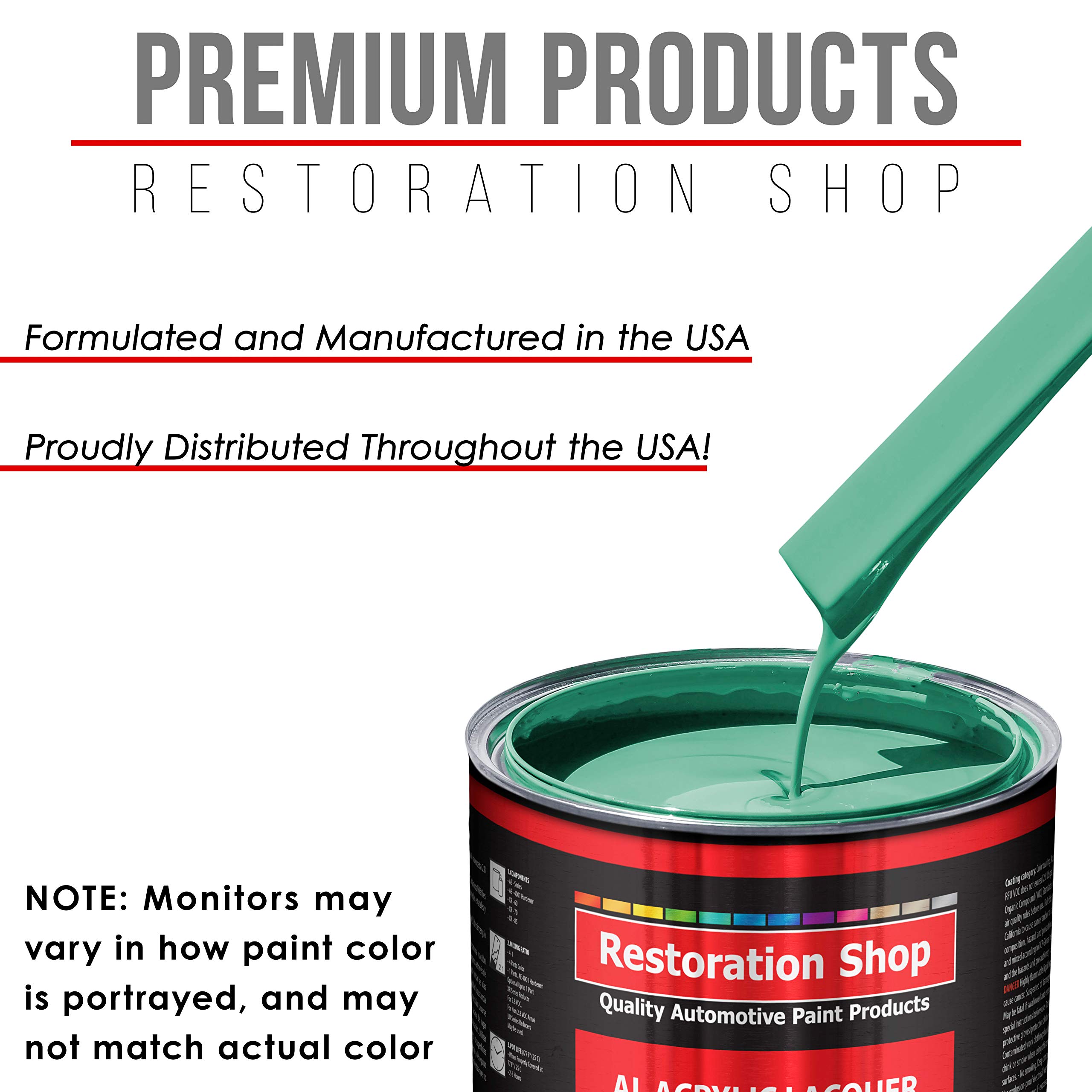 Restoration Shop Light Aqua Acrylic Lacquer Auto Paint - 1 Gallon Professional Gloss Finish for Cars, Trucks, Guitars & Furniture Refinishing - Perfect for DIY Projects & Automotive Restoration