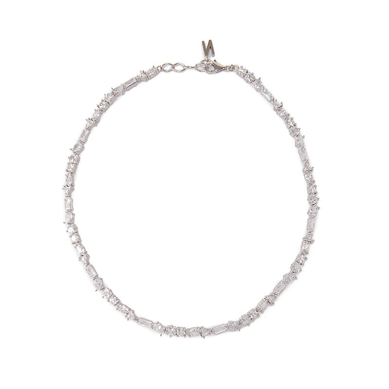 Julie Tennis Necklace - Elegant 14K Gold Plated Diamond-Cut Chain Necklace for Women | Perfect for Weddings, Parties & Everyday Wear