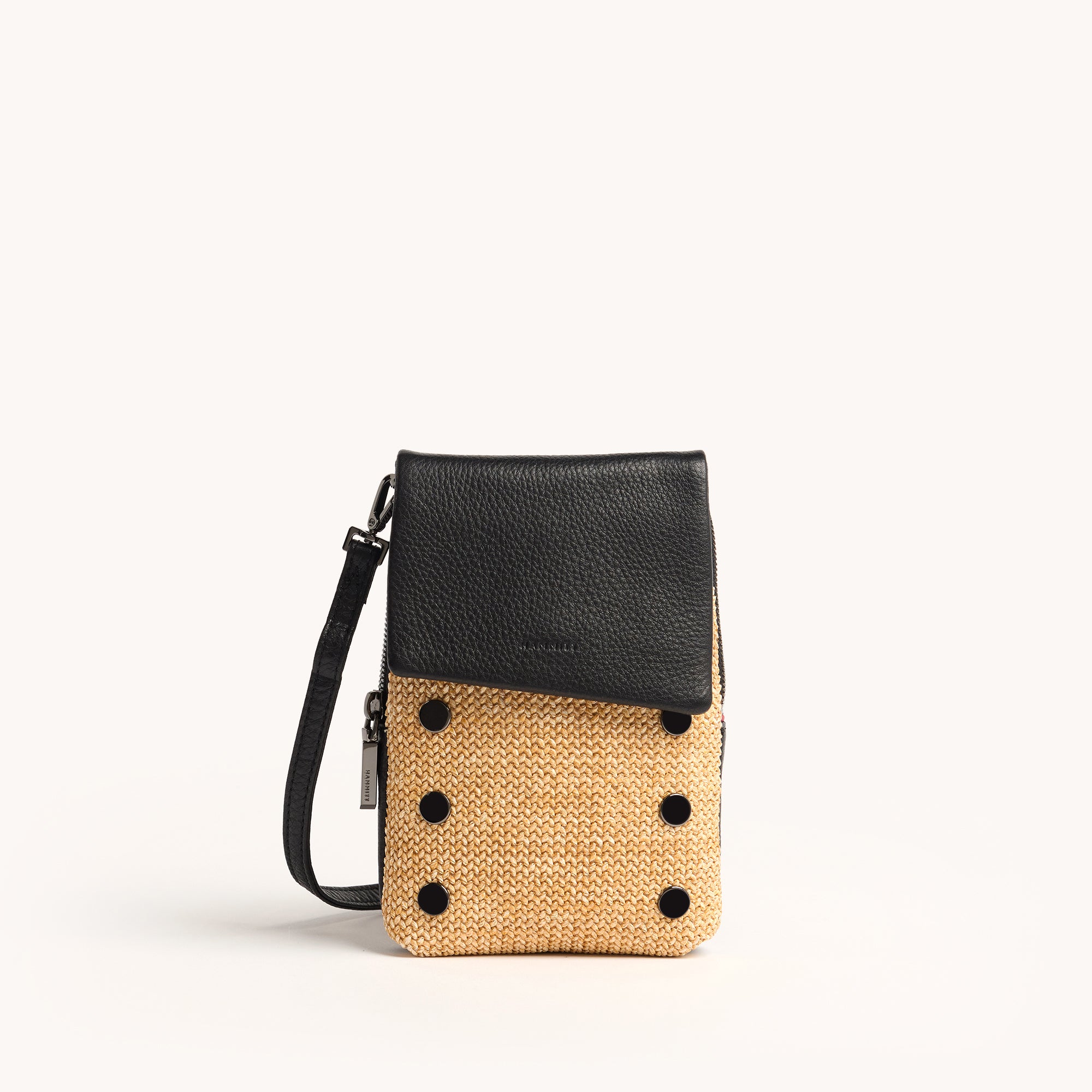 VIP Mobile Chaparral Raffia & Gunmetal Crossbody Bag - Stylish Women's Handbag for Travel, Shopping & Everyday Use