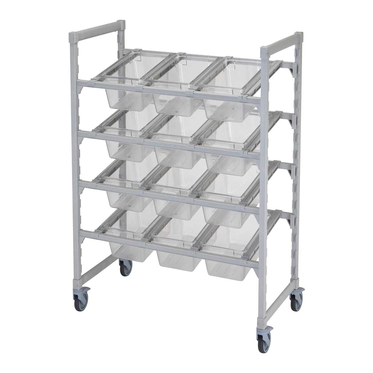 Cambro CPM244867FX1480 4-Tier Premium Flex Station with Angled Divider Bars - 24