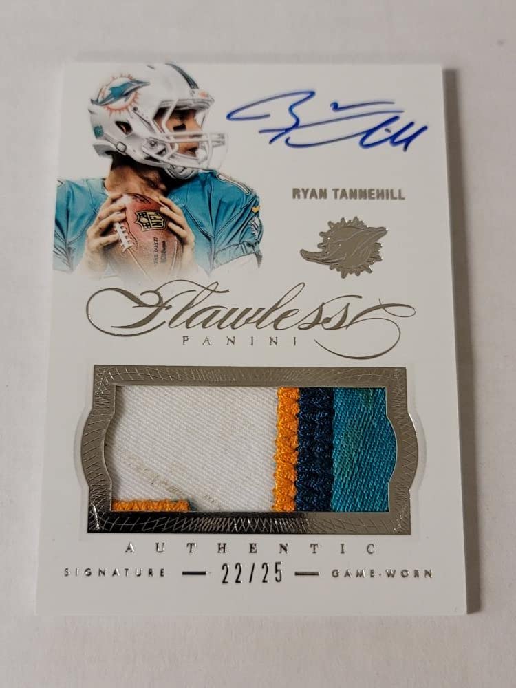 NFL 2014 Panini Flawless Ryan Tannehill #87 Patches Autographs 22/25 Dolphins - Near Mint Condition - Perfect for Football Memorabilia Collectors & Sports Fans