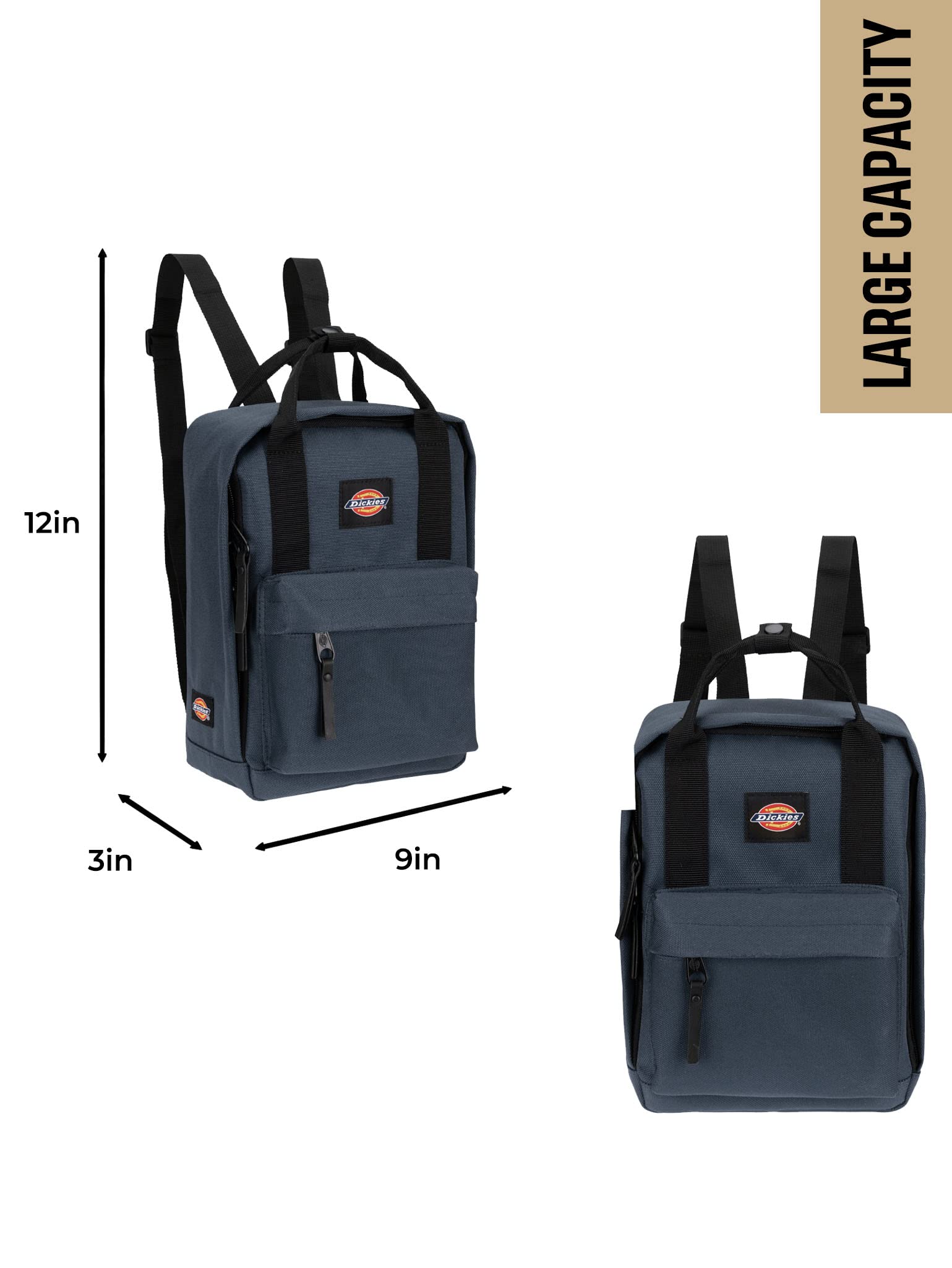 Dickies Brooklyn Mini Backpack for Men & Women - Durable Travel Backpack, School Book Bag, Casual Daypack for Work, Gym & Outdoor Adventures