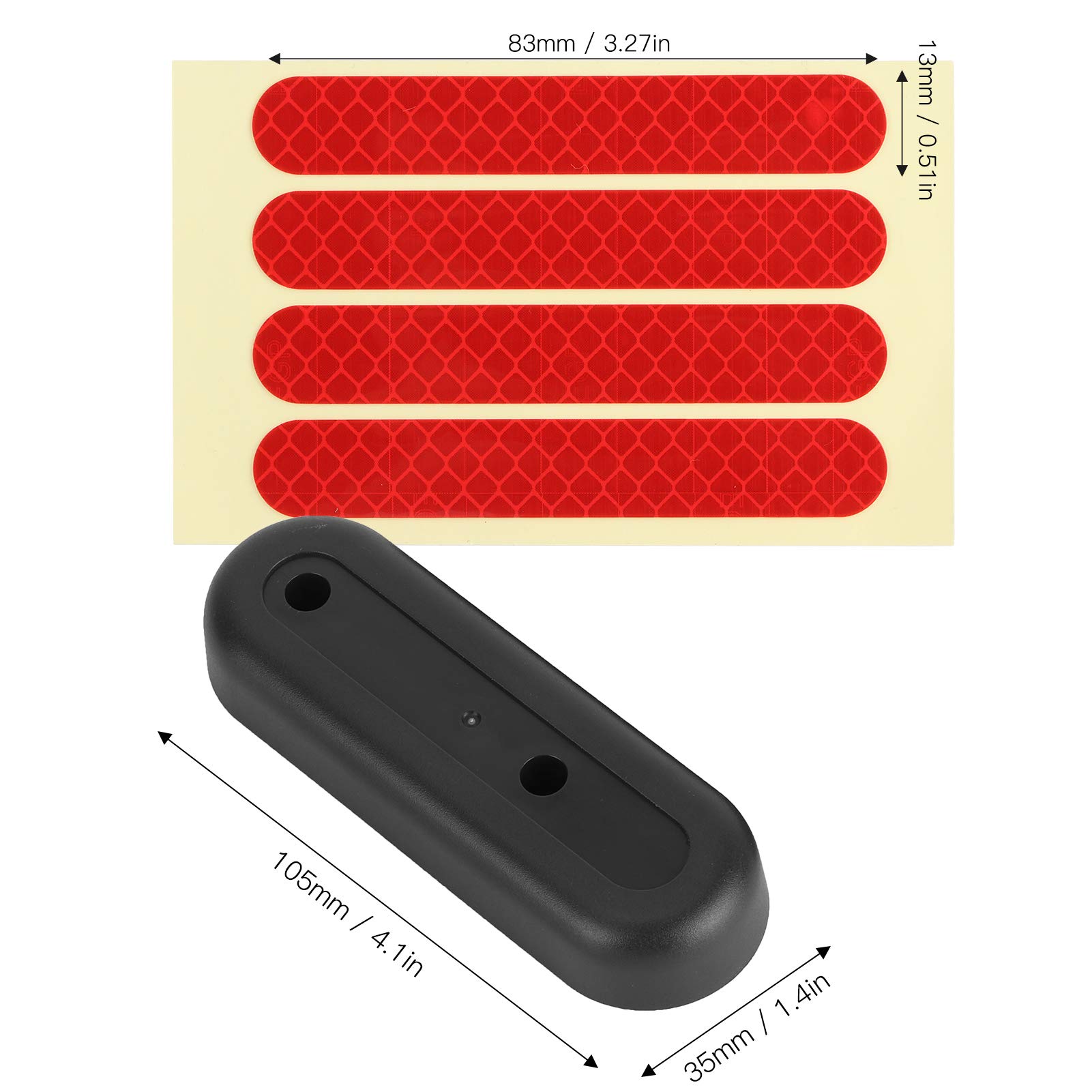 FECAMOS Reflective Wheel Stickers for Electric Scooter - Decorative Fork Cover for G30 Model (Red) - Enhance Visibility & Style for Night Riding & Commuting