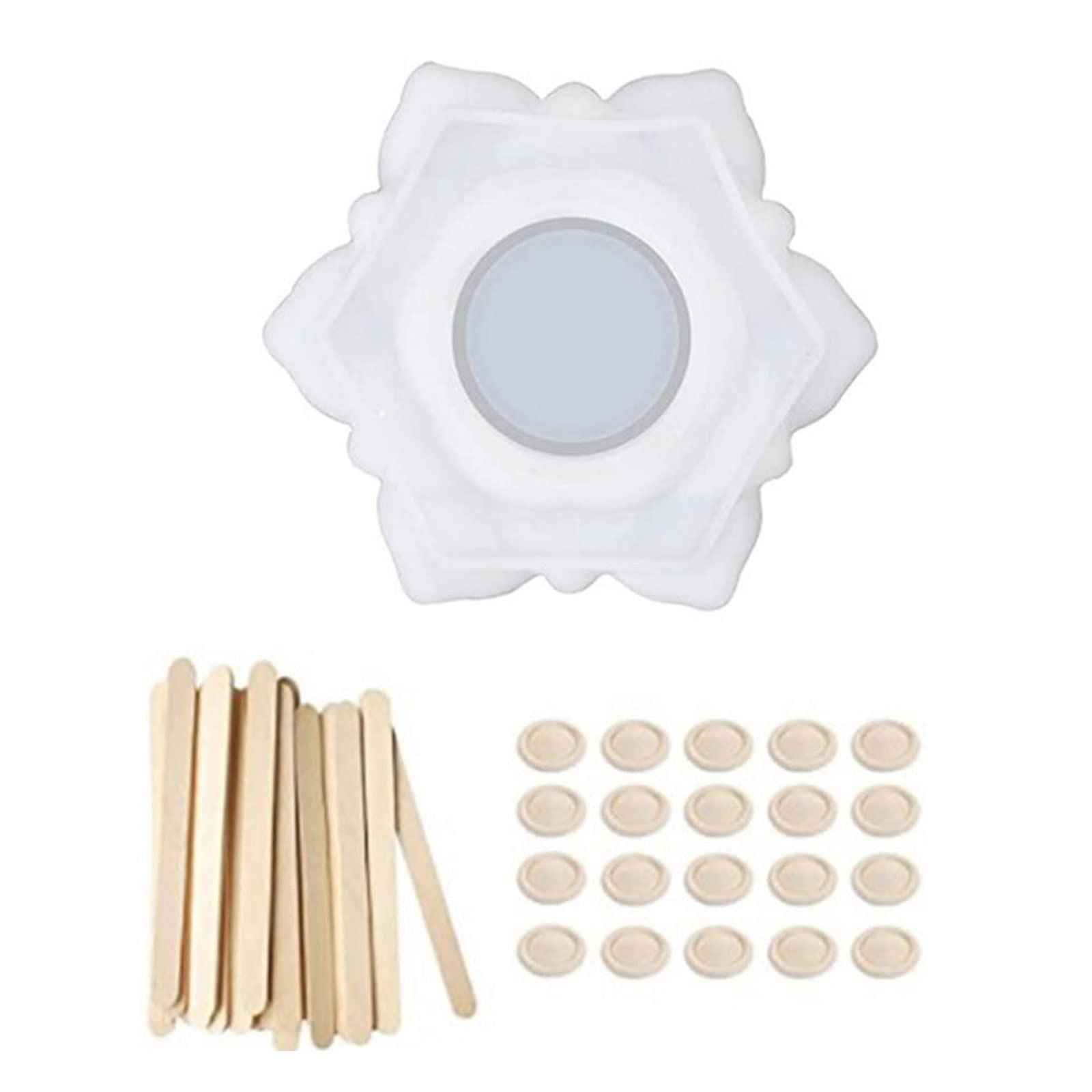 Premium Silicone Molds for Epoxy Resin - Lotus Tealight Candle Holders & Flower Candlestick DIY Crafting Molds - Perfect for Home Decor, Wedding Centerpieces, and DIY Gift Making