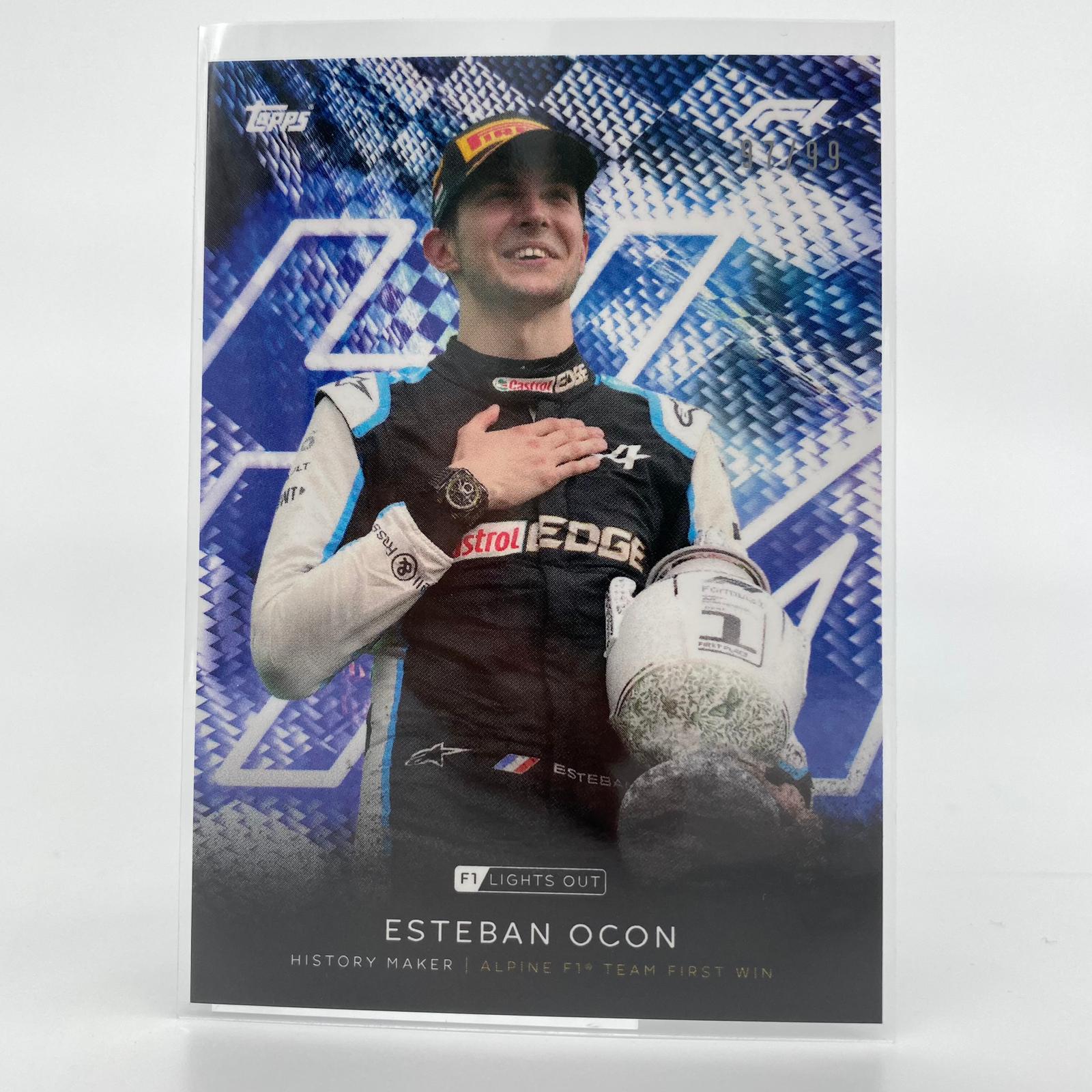 99 Esteban Ocon History Maker - Alpine F1 Team Collectible Racing Merchandise | Perfect for F1 Fans, Sports Memorabilia Collectors & Home/Office Decor