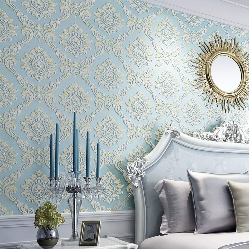 Non-Woven 3D Embossed Wallpaper for Home & Commercial Use - Perfect for Bedrooms, Restaurants, Clothing Stores & Wedding Room Decor