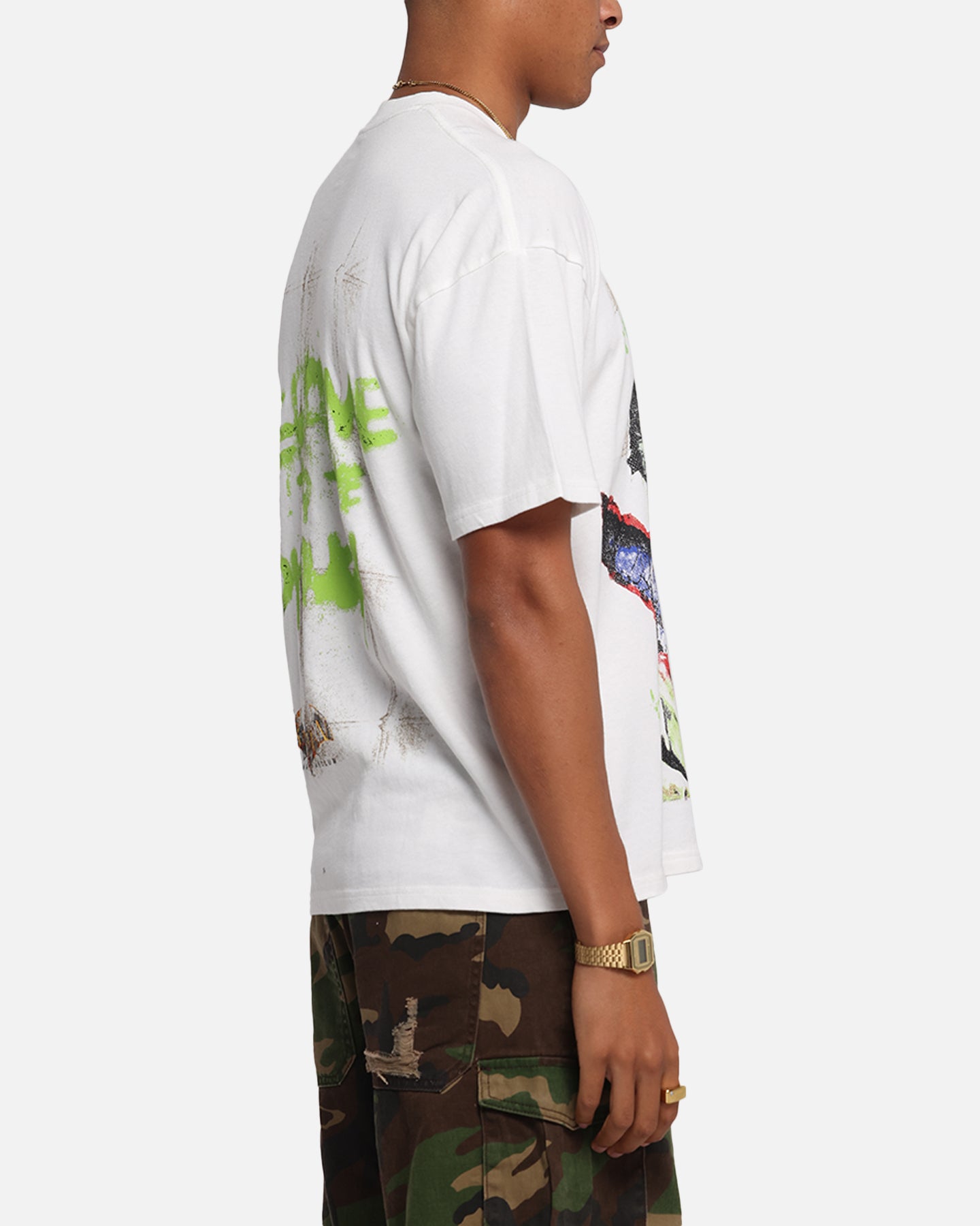 73 Studio X DC Batman Joker Arkham Asylum Vintage Graphic T-Shirt - Off White - Superhero Comic Tee for Men & Women - Perfect for Cosplay, Comic Con & Casual Wear