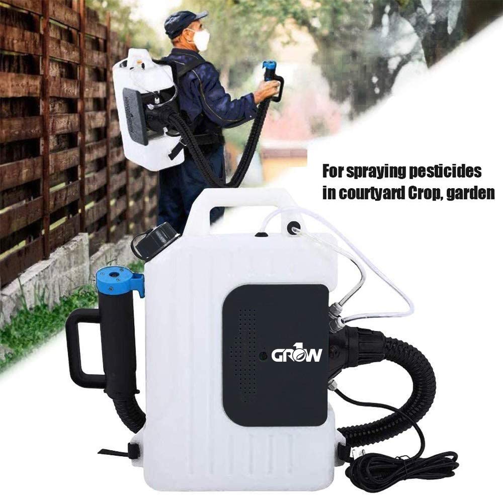 Grow1 Electric Backpack Fogger Machine - 2.5 Gallon ULV Atomizer Sprayer with Commercial Hose for Garden, Greenhouse, Indoor & Outdoor Use | Perfect for Pest Control, Disinfection & Plant Care
