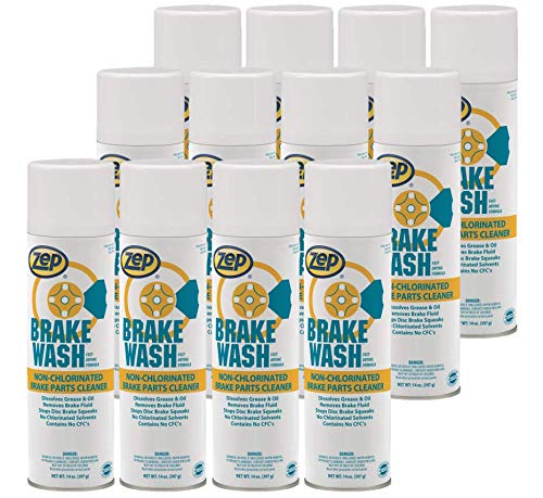 Zep Non-Chlorinated Brake Cleaner 14 Oz Aerosol Can (Case of 12) - Professional Auto Shop Formula for Removing Grease, Oil, Brake Fluid & Contaminants | Ideal for Automotive Repair, Maintenance & DIY Car Cleaning