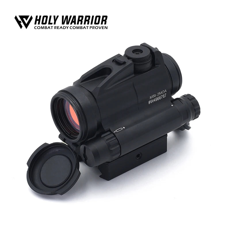 Holy Warrior Tactical MHW5b RDS Red Dot Sight Reflex Scope with LRP BCM Mounts - Full Markings for Hunting, Airsoft & Tactical Shooting | Perfect for Outdoor Adventures, Target Practice & Competitive Shooting Sports