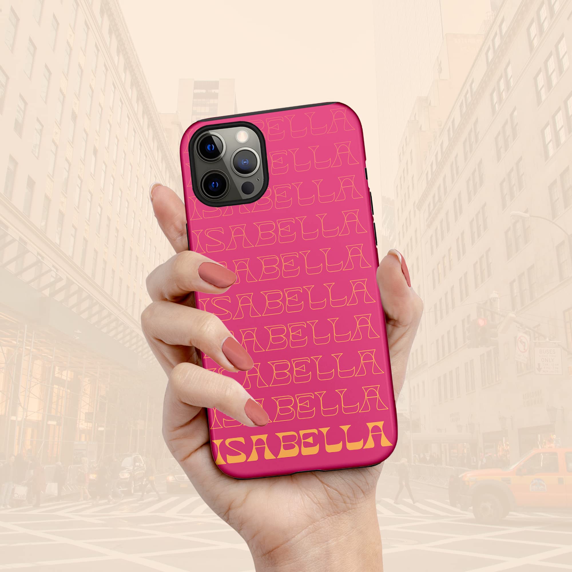 Custom Name Colorful Summer Phone Case for iPhone 16 Plus/15 Pro Max/14/13 Mini/12/11/X/XS Max/XR/7/8 - Personalized Protective Cover - Perfect for Beach, Travel & Everyday Use