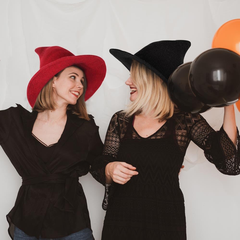 Breezy Valley Witch Hat for Women - Elegant Halloween Party Hat, Witch Costume Accessory | Perfect for Halloween Parties, Cosplay, and Themed Events