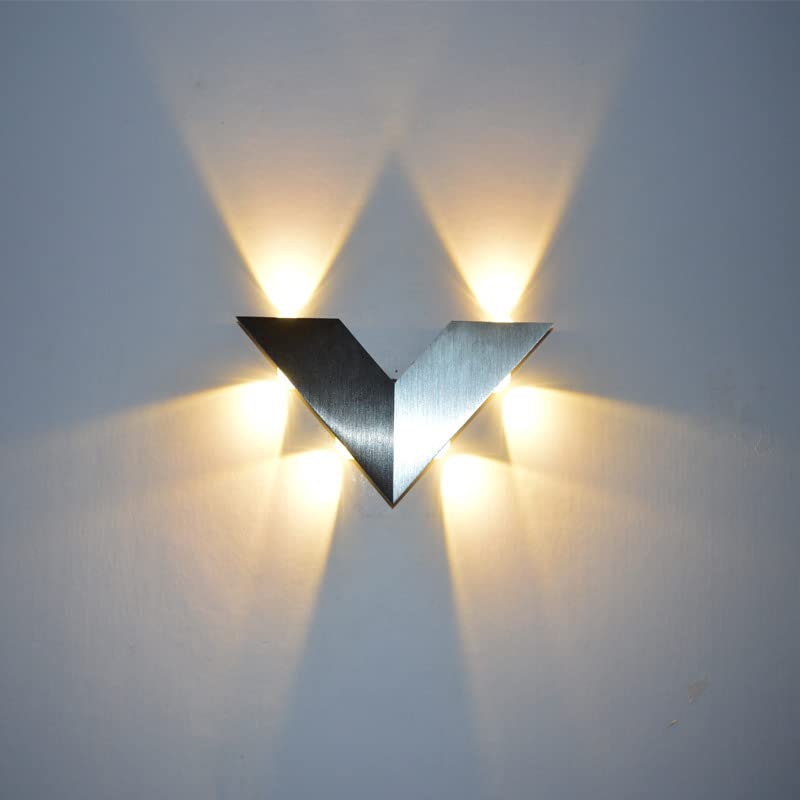 6W Dimmable LED Wall Sconce Light Fixture - Modern High Power Warm White Bulb for Bedroom, Living Room & Hallway Lighting