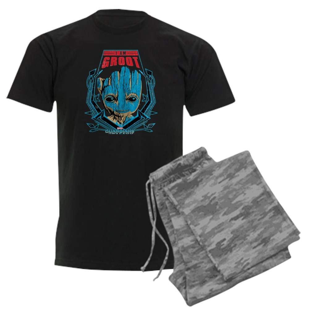 Guardians of the Galaxy Groot Smile Men's Dark Pajama Set - Soft Cotton Sleepwear for Marvel Fans | Perfect for Movie Nights & Comic-Con Cosplay