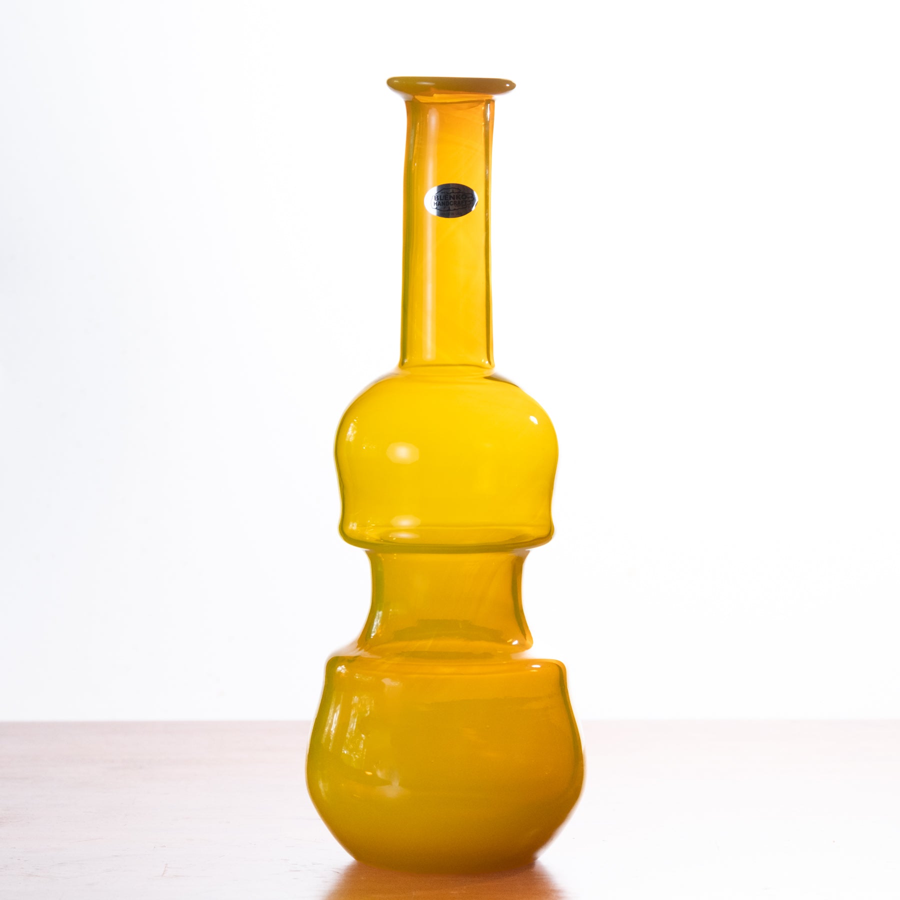 2513 Strangs Vase - Handcrafted Citrine Glass Vase for Home Decor, Wedding Centerpieces & Luxury Gift Ideas