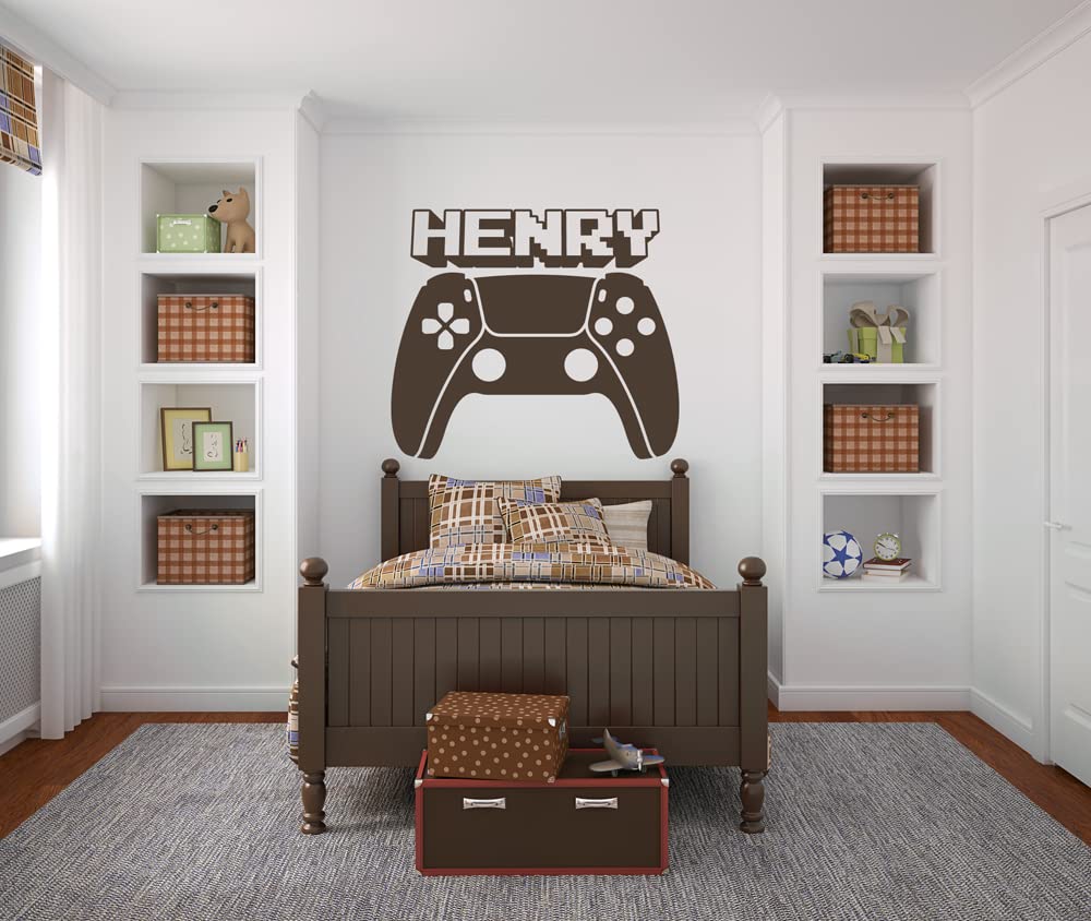 Custom Name Vinyl Wall Decal Sticker for PlayStation 5 Controller - Perfect for Gaming Room Decor, Gamer Gifts & Bedroom Wall Art
