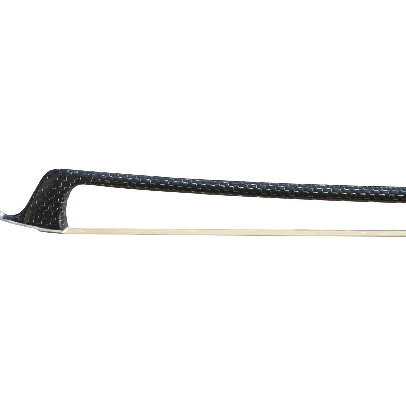 Premium 4/4 Full Size Carbon Fiber Cello Bow with Ebony Frog & Natural Horsehair - Professional & Student Use for Concerts, Practice & Performances