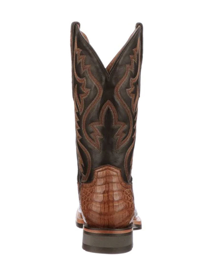 Lucchese M4554.WF Men's Rowdy Caiman Leather Cowboy Boots - Brown Western Boots for Men | Perfect for Rodeo, Country Dancing & Western Fashion
