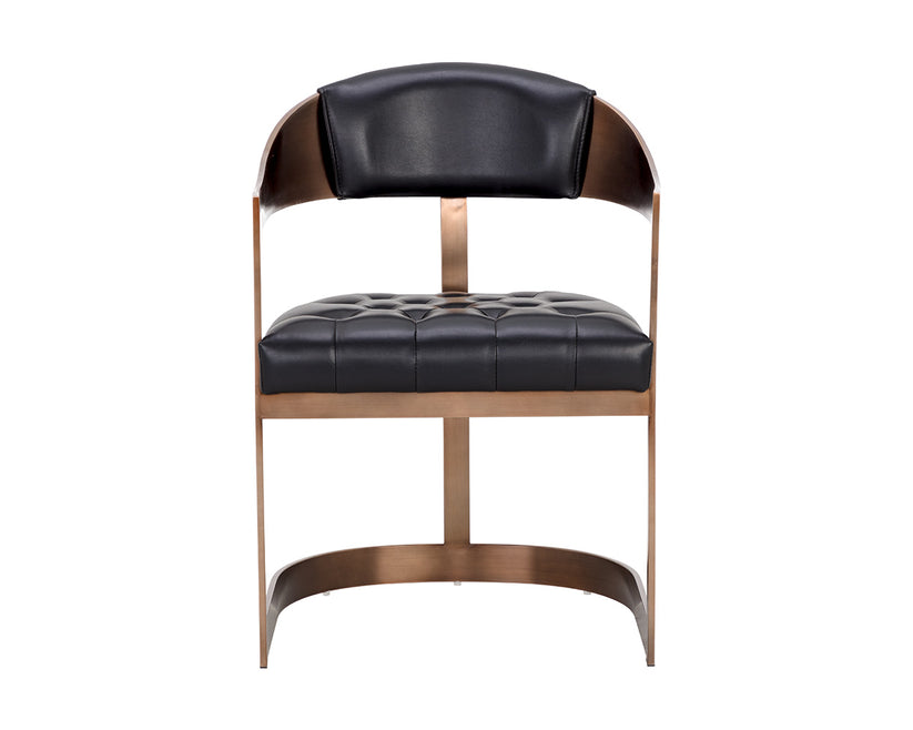 Beaumont Modern Dining Armchair - Upholstered Fabric Seat, Sturdy Wooden Legs - Perfect for Kitchen, Dining Room, Breakfast Nook & Small Space Decor