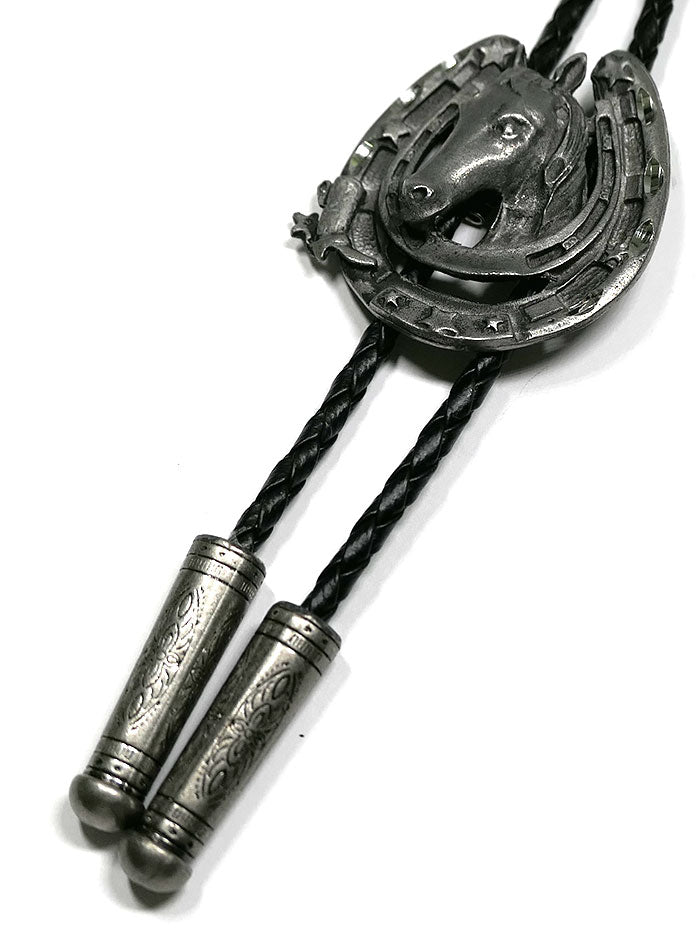 Fashionwest 16410 Western Bolo Tie with Horseshoe Design - Perfect for Cowboy, Rodeo, and Country Style Outfits