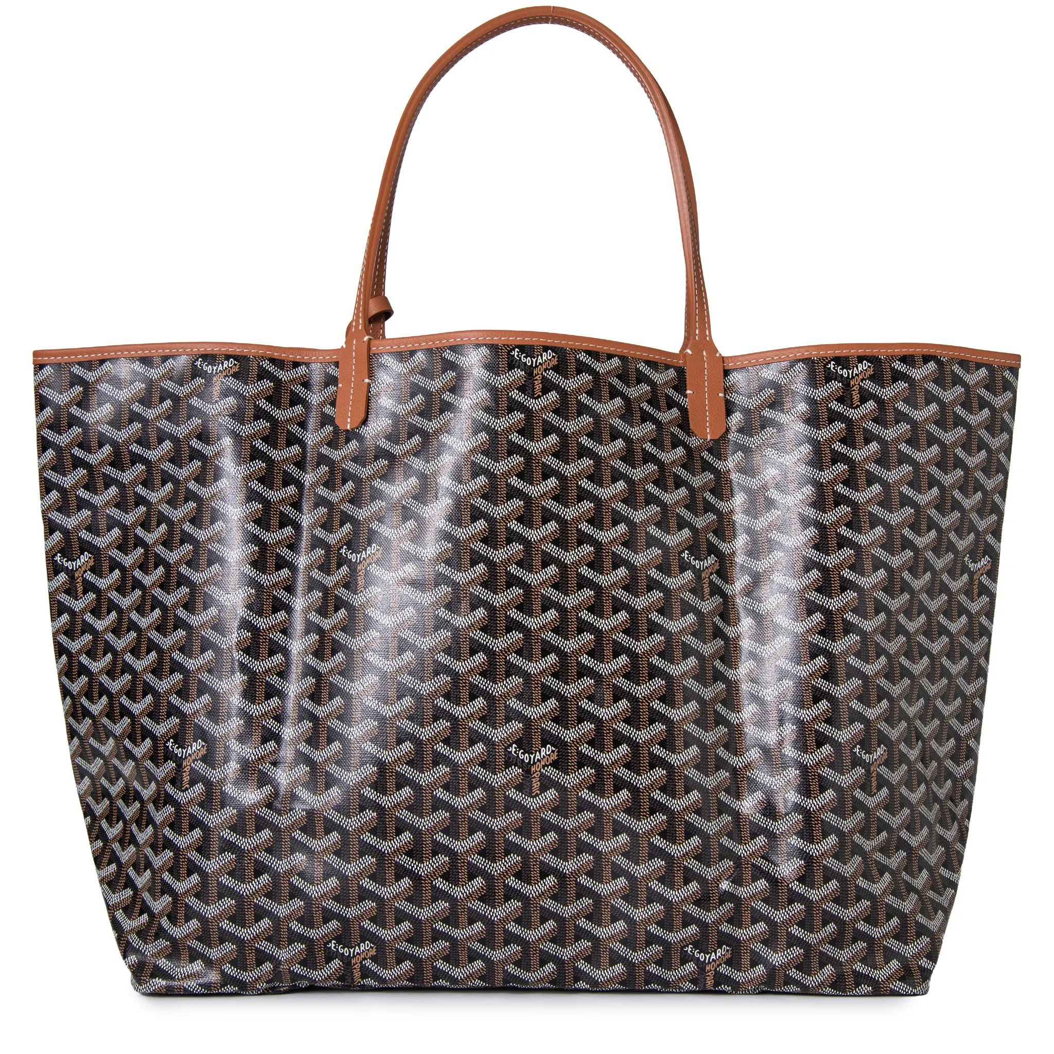 Goyard Saint Louis GM Tote Bag - Luxury Black & Tan Leather Handbag for Women | Perfect for Work, Travel & Shopping