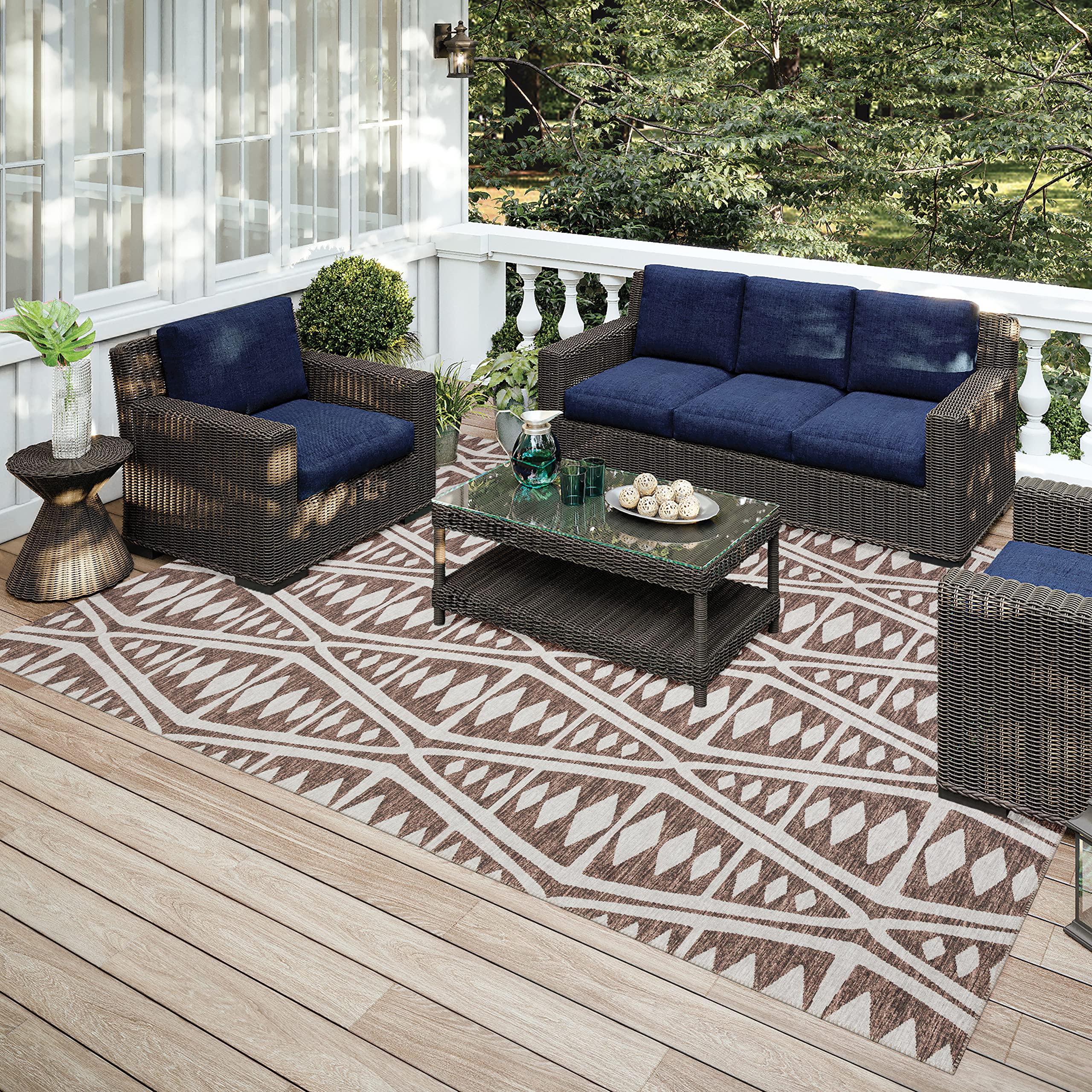 Addison Rugs Yuma AYU36 Brown 5' x 7'6