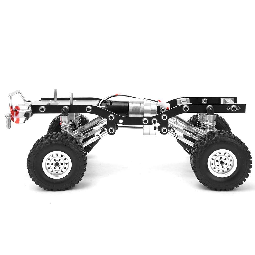 WPL C14 C24 1/16 Scale Metal RC Car Chassis Frame Kit - Durable Silver Body Chassis for RC Truck Accessories | Perfect for Off-Road Racing & DIY RC Car Upgrades