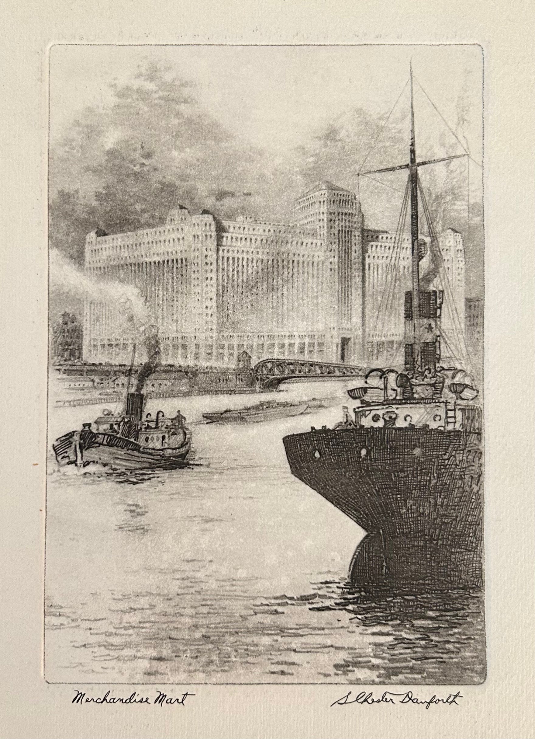 Vintage Merchandise Mart Chicago Print - Antique Artwork for Home Decor, Office Wall Art & Gift Ideas