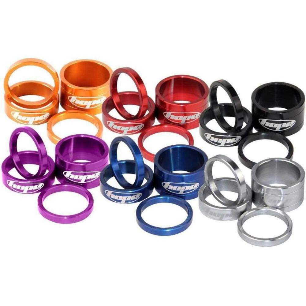 Hope Headset Spacers - Blue (1 Pair) | Premium Bicycle Headset Spacer Kit for Smooth Bike Steering | Perfect for Road Bikes, Mountain Bikes & Cycling Enthusiasts