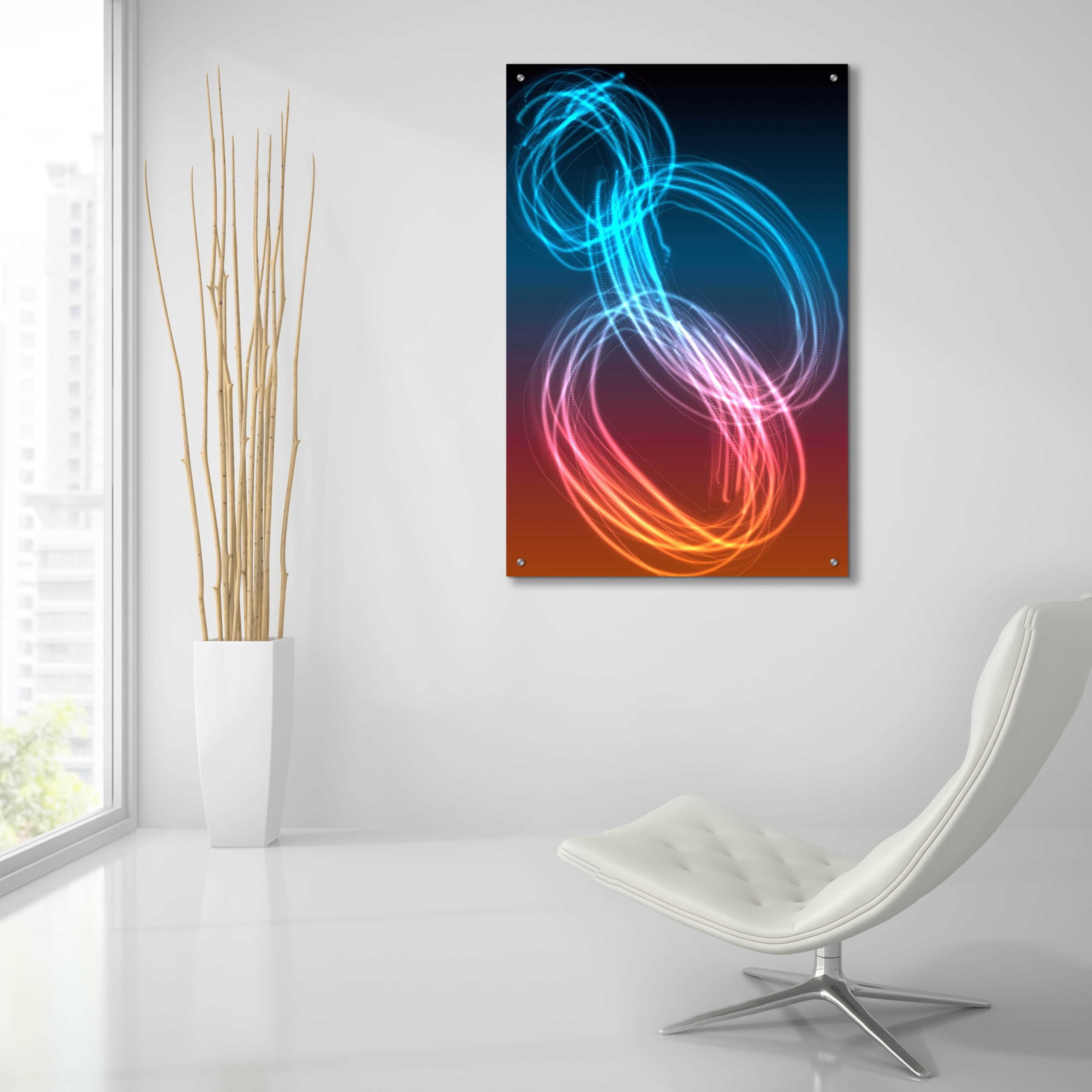 Epic Art 'Mysterious Light 24' by Irena Orlov - 24x36 Inch Acrylic Glass Wall Decor - Modern Abstract Painting for Living Room, Bedroom & Office