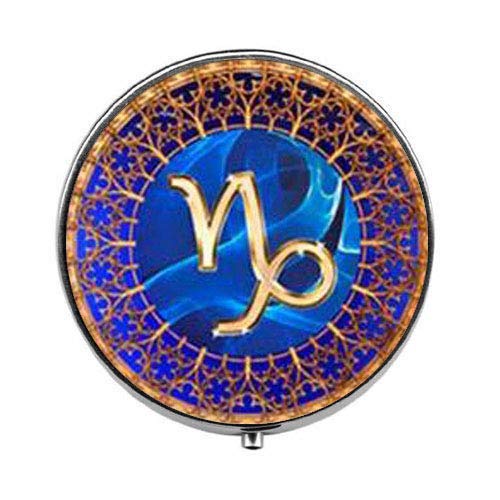 Capricorn Zodiac Pill Box - Charming Glass Candy Container for Daily Medication & Jewelry Storage | Perfect for Travel, Home & Office Use