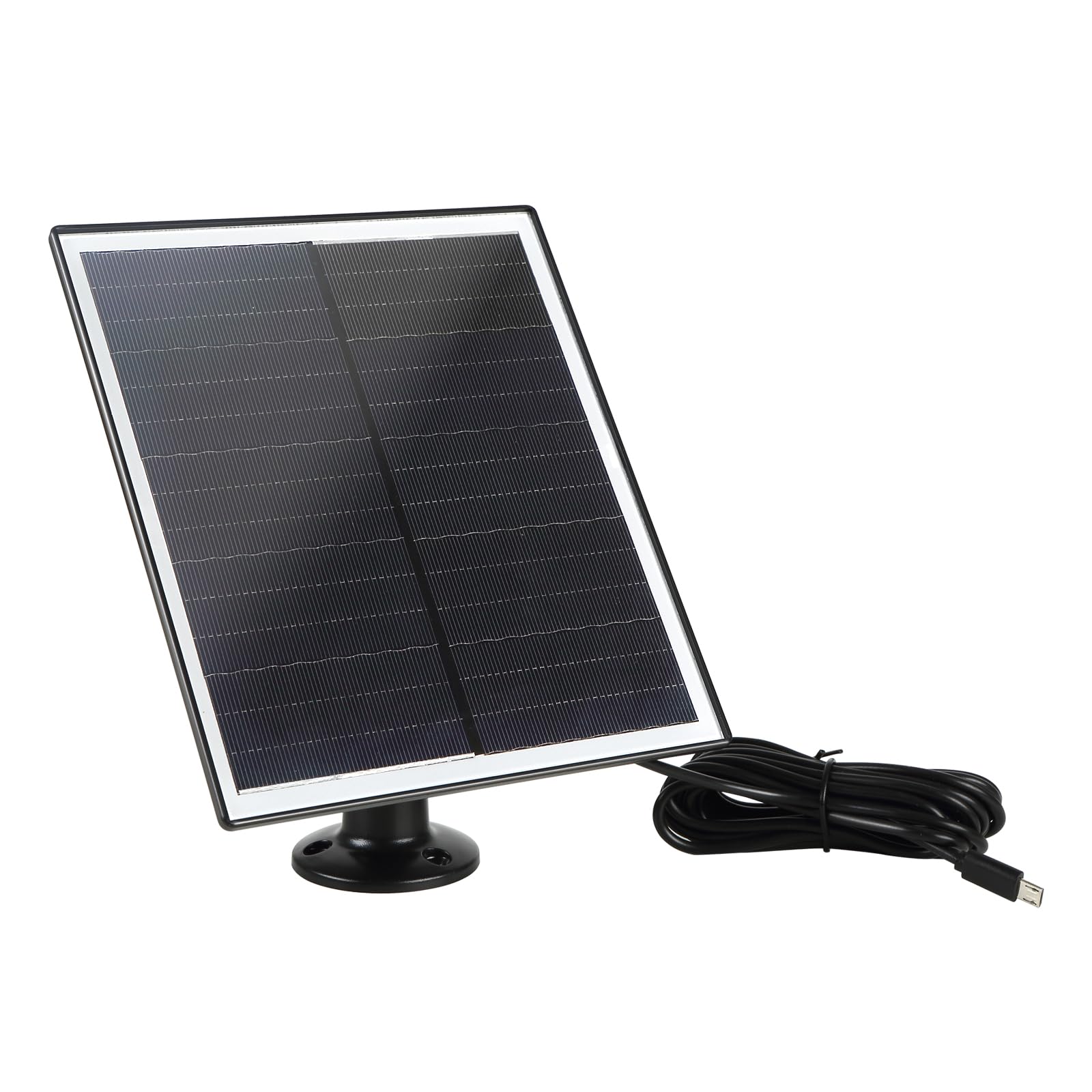 6W 5V Solar Panel Charger with Micro USB Cable - IP65 Waterproof DIY Battery for Outdoor CCTV Cameras | Perfect for Home Security, Camping & Emergency Power Backup