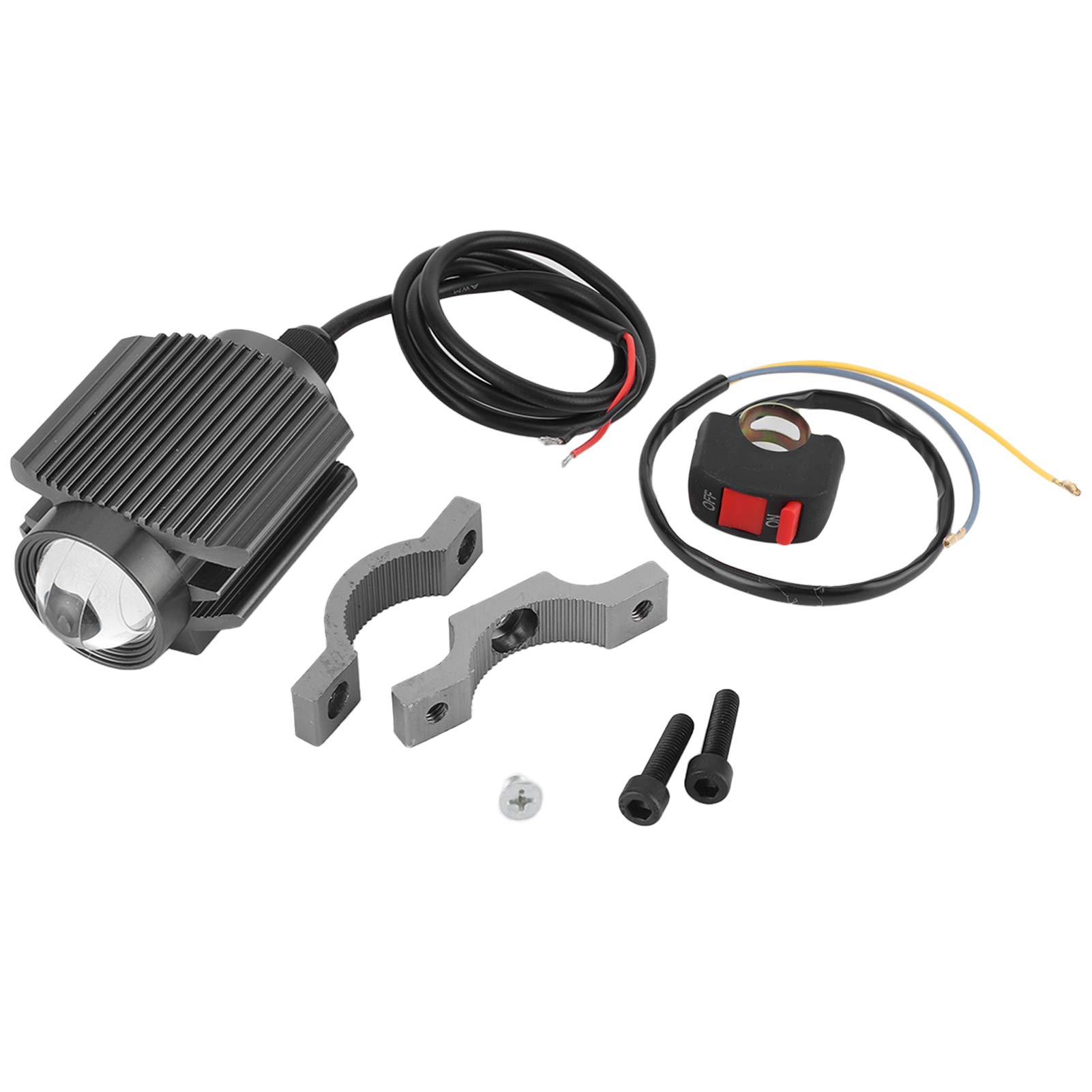 12V 20W Dual Color LED Motorcycle Fog Lights for Off-Road & Motocross - Waterproof Driving Lamps