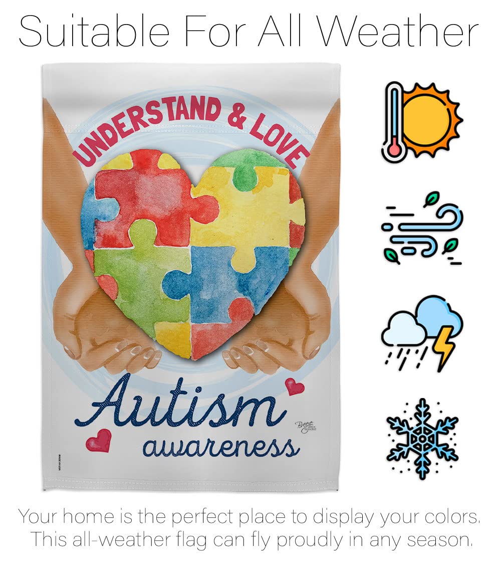 Autism Awareness House Flag 28x40in - Inspirational Support Decor for Outdoor & Indoor
