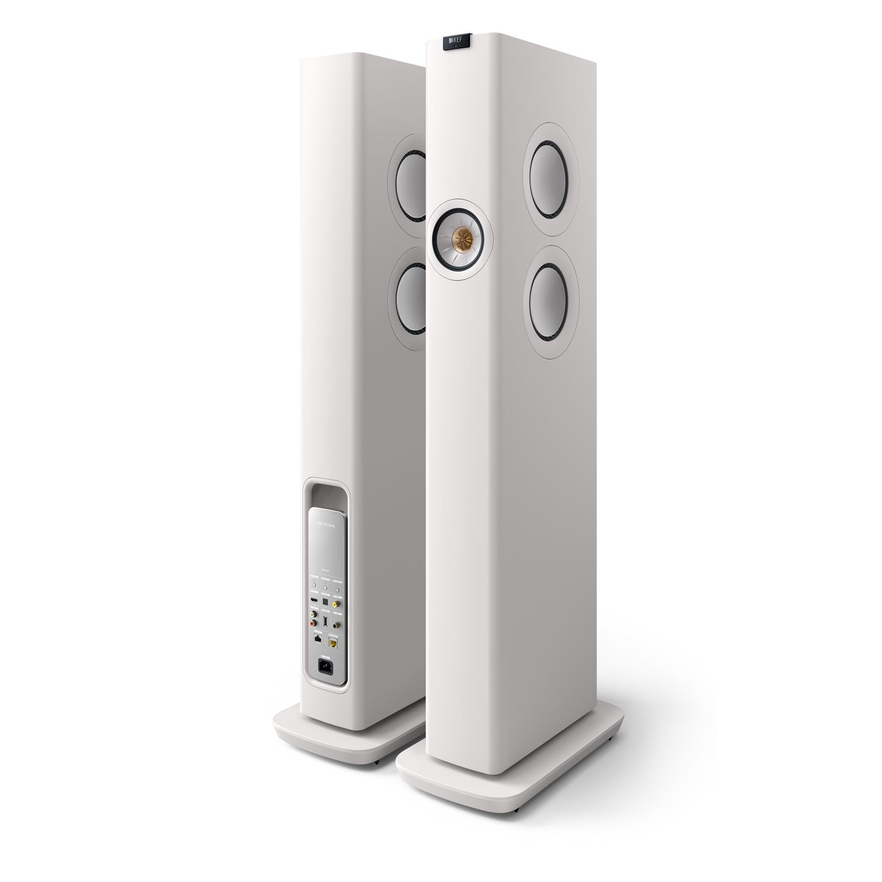 KEF LS60 Wireless HiFi Speakers (Pair) - Premium Sound Quality for Home Theater & Music Listening | Open Box Special
