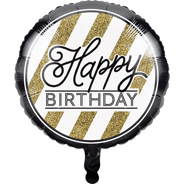 10-Piece Bulk Black and Gold Mylar Balloons for Birthday Parties, Graduations & Special Events - Premium Foil Balloons for Decorations