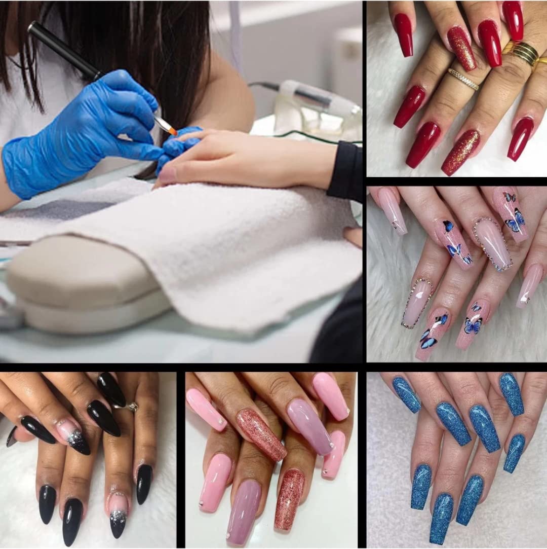 Professional Dual-Ended Nail Brush & Stainless Steel Picker - Nail Extension Gel Tool for Builder Gel Application - Perfect for Salon & DIY Manicures at Home (Black)