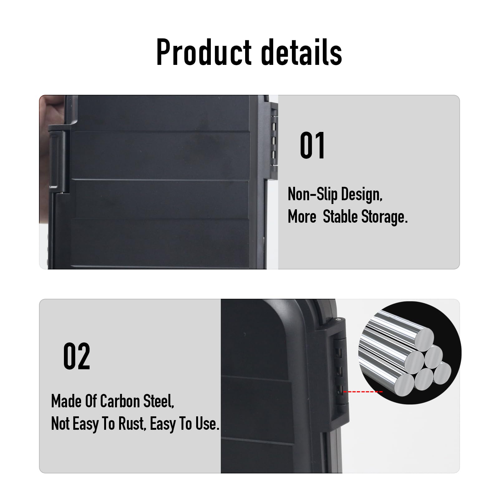 Portable Combination Lock Box with Code - Waterproof Anti-Theft Security Case with Removable Chain for Travel, Home & Outdoor Use (Black)