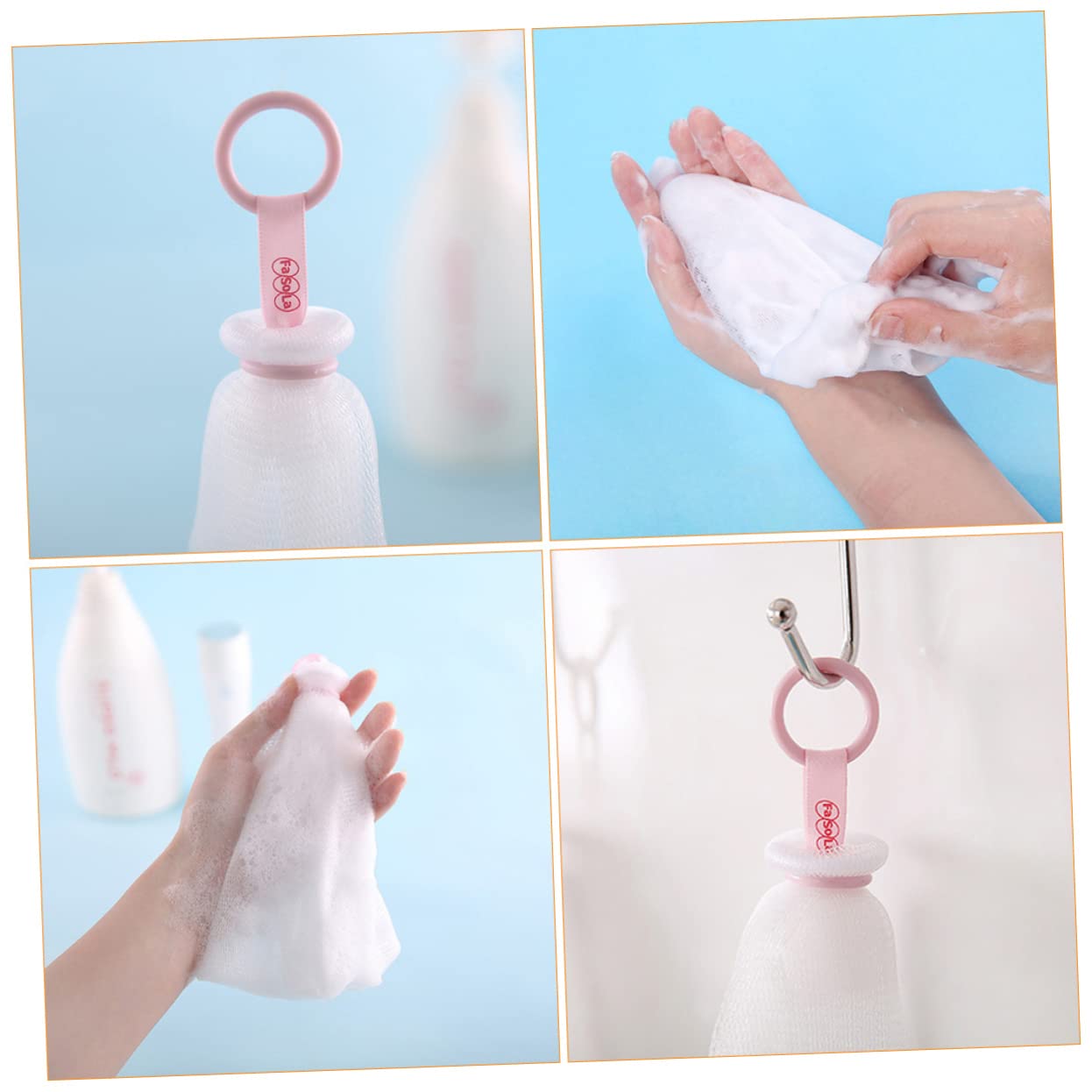 Minkissy Lightweight Portable Facial Bubble Maker - 2 Pack Foaming Nets for Soap Cleansing | Perfect for Travel, Spa & Daily Skincare Routine