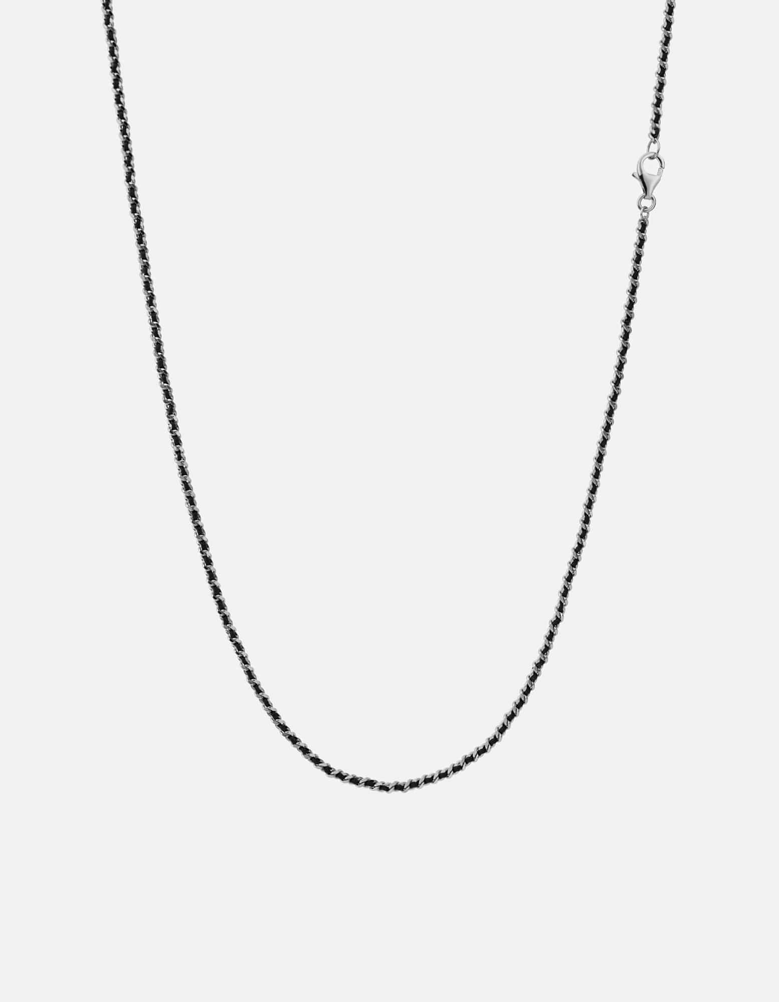 2mm Woven Chain Necklace - Sterling Silver 925 Dainty Layering Necklace for Women - Perfect for Everyday Wear, Gift Giving & Special Occasions