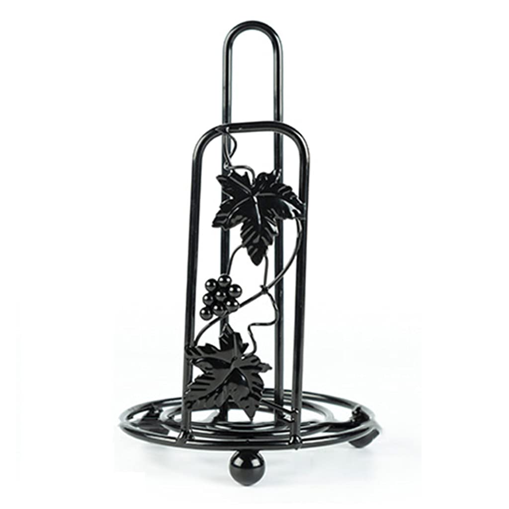 Zuyang Wrought Iron Grape Style Standing Paper Towel Holder - Elegant Kitchen & Restaurant Towel Rack for Countertop Storage | Perfect for Home Kitchen, Dining Room, and Commercial Use